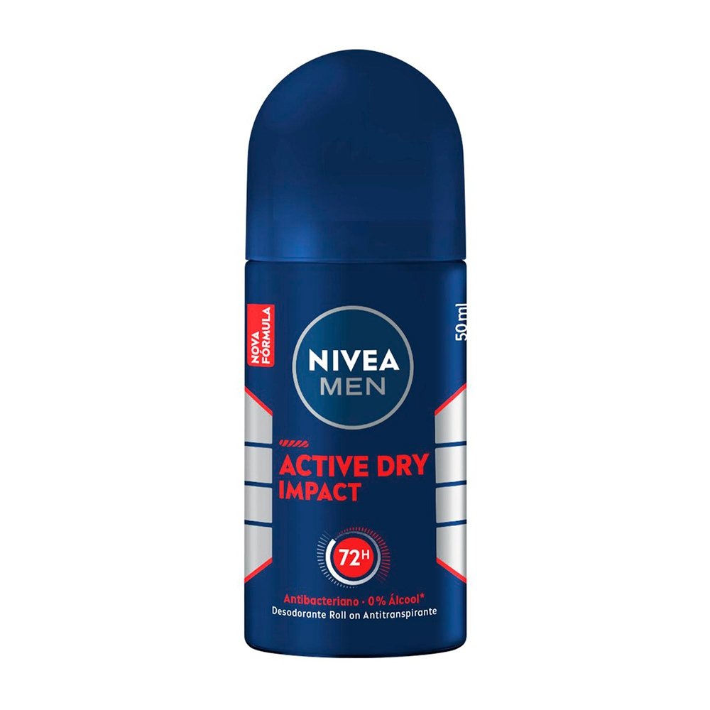 Desodorante Nivea Roll On Masculino Dry Impact Plus 50ml
