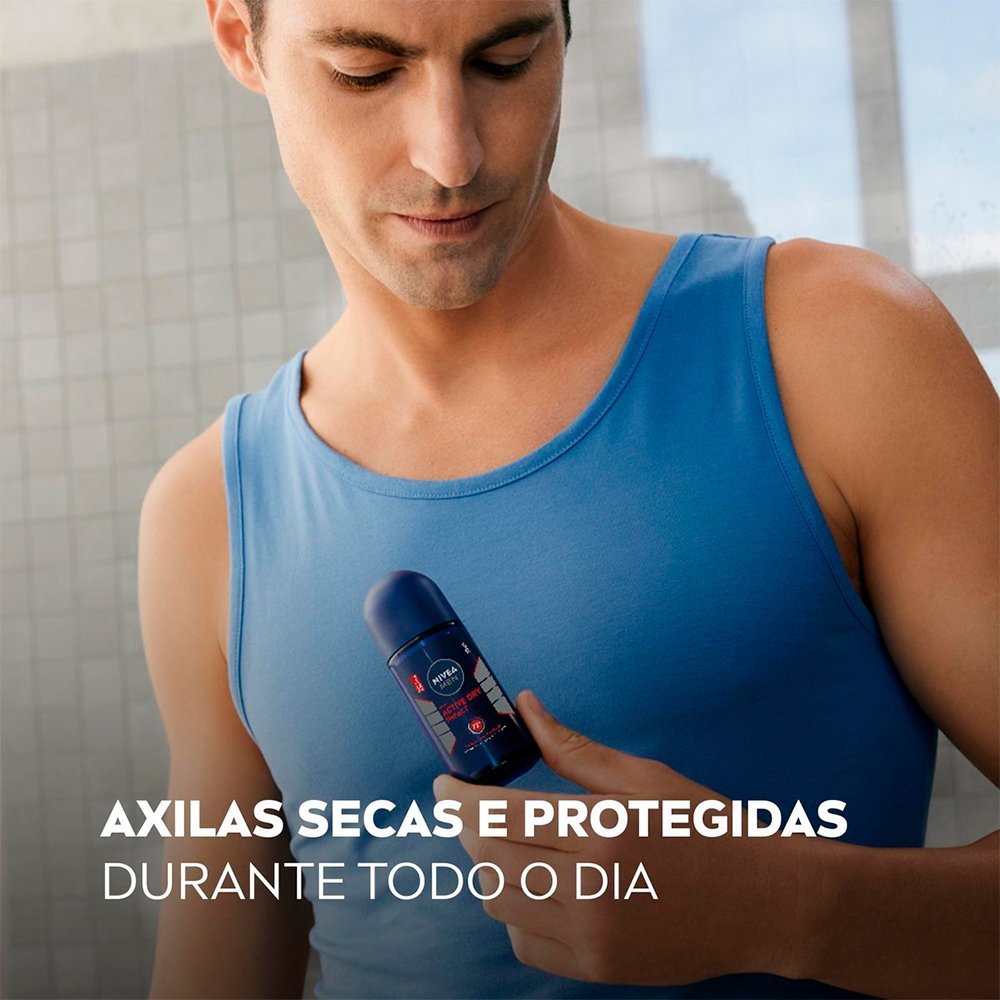 Desodorante Nivea Roll On Masculino Dry Impact Plus 50ml