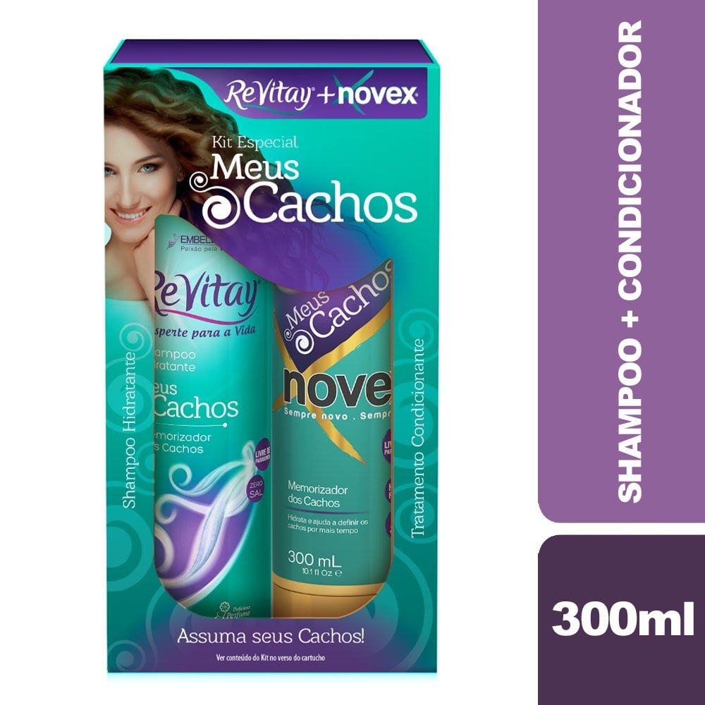 Kit Shampoo e Condicionador Novex Vitay Meus Cachos 300ml