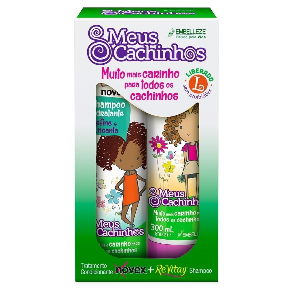Kit com Shampoo + Condicionador Novex Meus Cachinhos 300ml