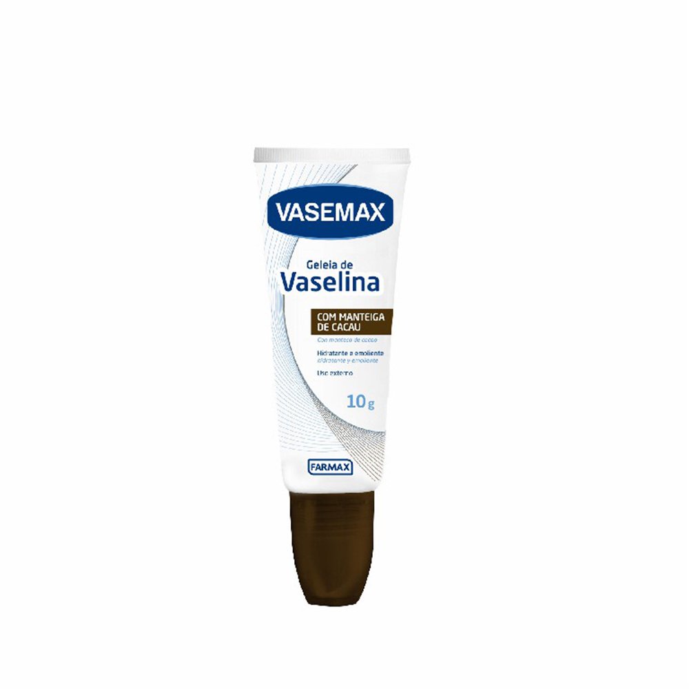 Geleia Vaselina Hidratante Com Manteiga De Cacau 10g Vasemax