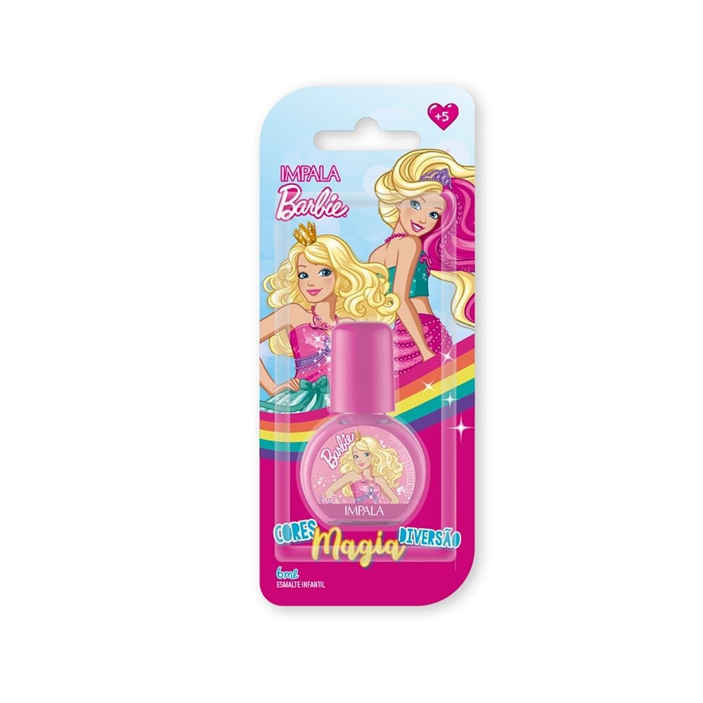 Esmalte Impala Barbie Reino Cor de Rosa Blister 6ml