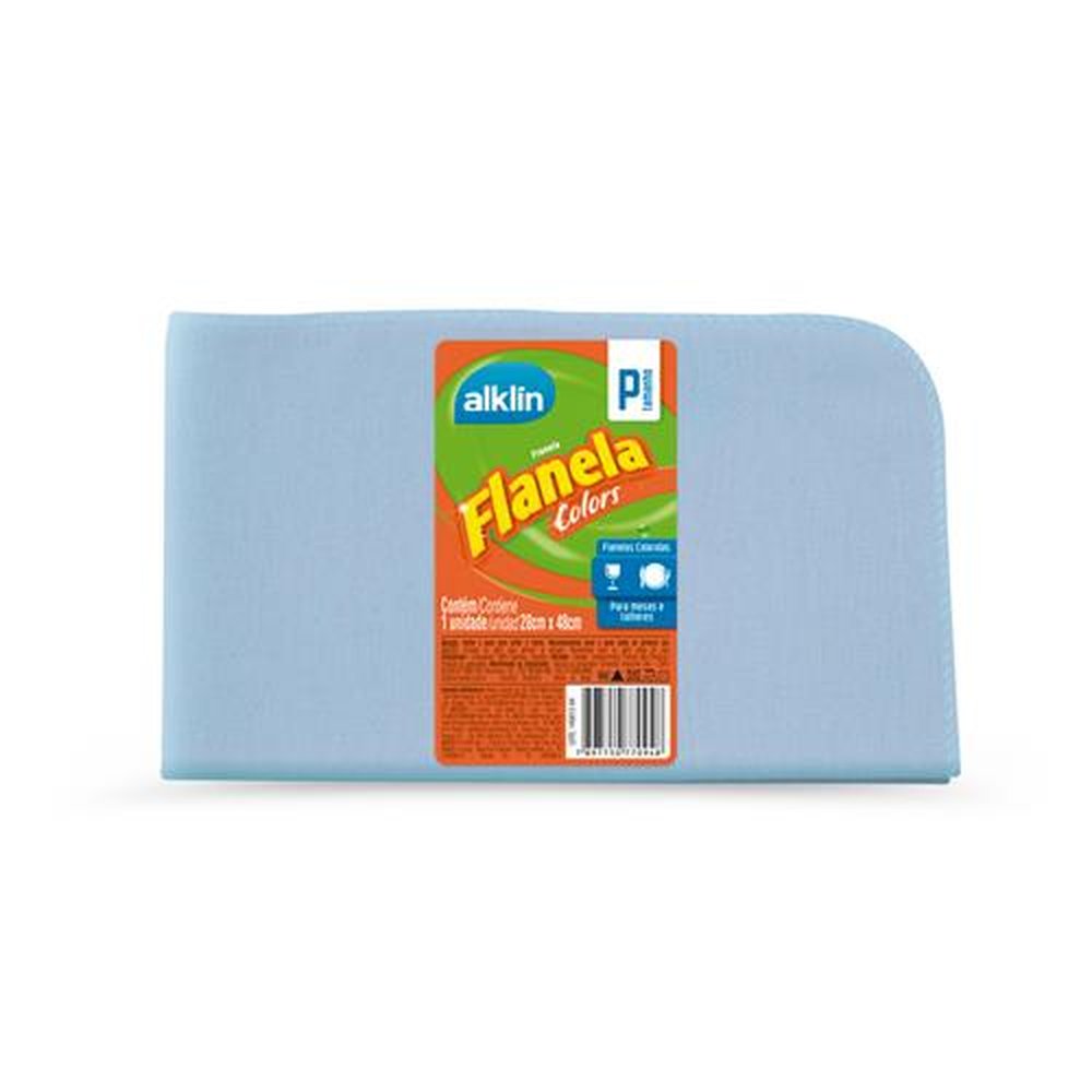 Flanela 28x48 colors com 1 unidade - Marca Alklin