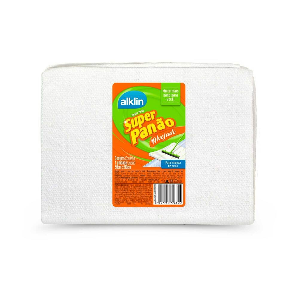 Pano de Piso Super Panao 60x90cm Alvejado com 1 unidade - Marca Alklin
