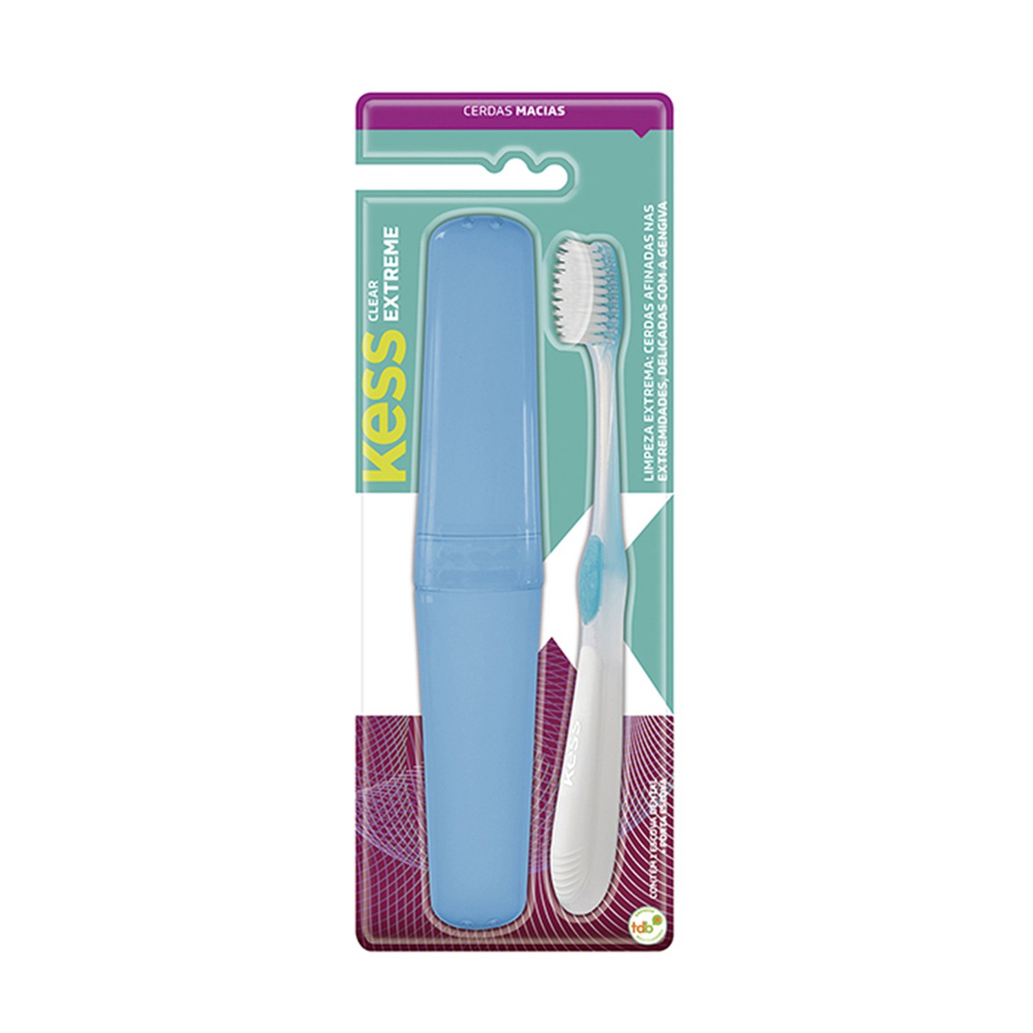 Escova Dental Kess Combo Perfect Com Porta Escova
