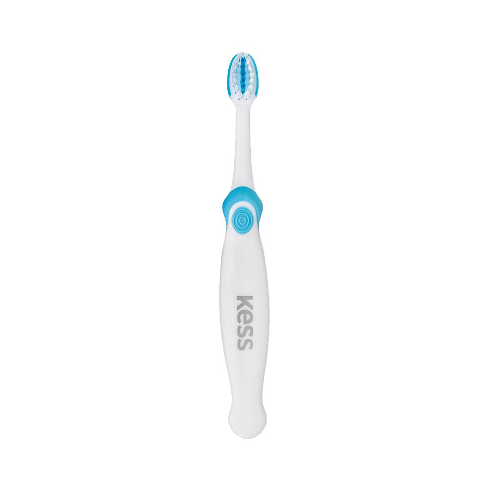 Escova de Dentes Kess Steps Infantil Extra Macia Com Capa Bichinho