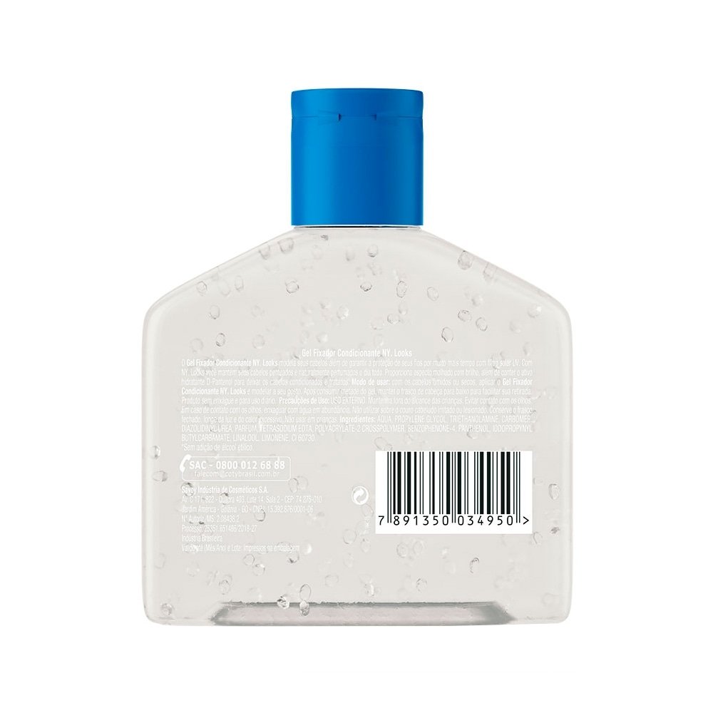 Gel Fixador Nylooks Flip Top Fixação Média Incolor 240g