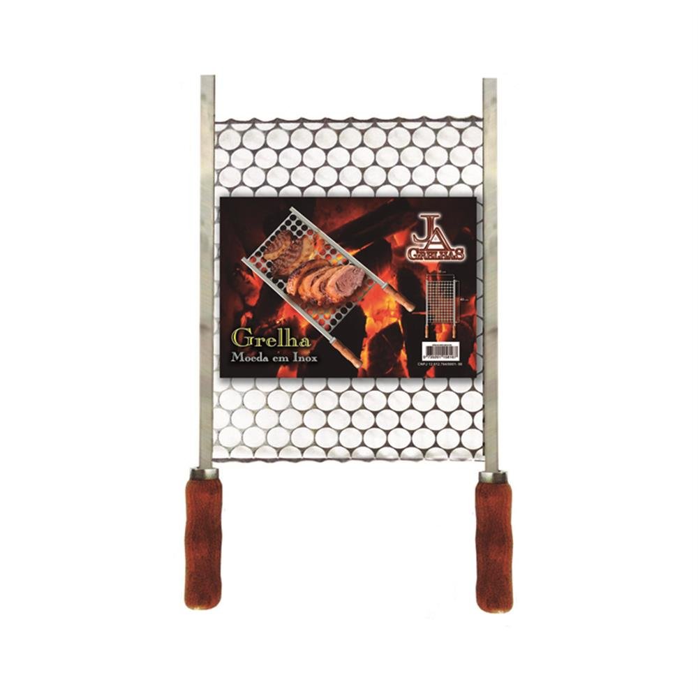 Grelha Churrasco Inox 30X40cm J.A