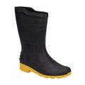 Bota Pega Forte II Preta Solado Amarelo Cano Médio 31,25cm sem Meia 42