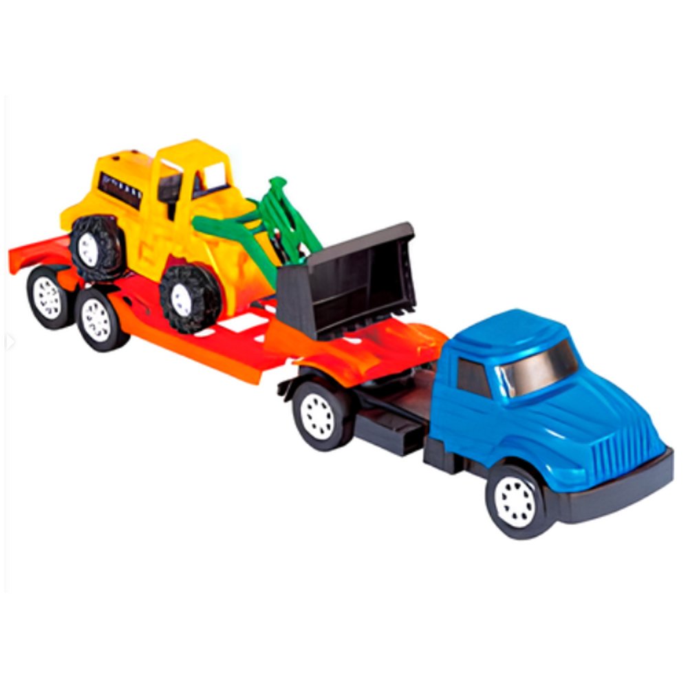Carreta Com Mini Pa Carregadeira Diverplas