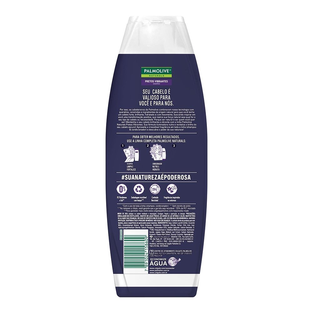 Shampoo Palmolive Naturals Iluminador Pretos Vibrantes 350ml