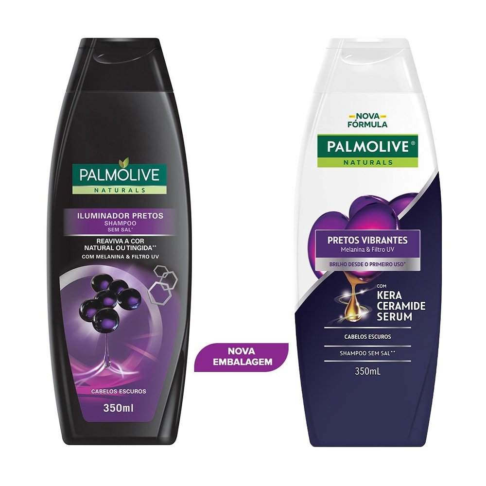 Shampoo Palmolive Naturals Iluminador Pretos Vibrantes 350ml