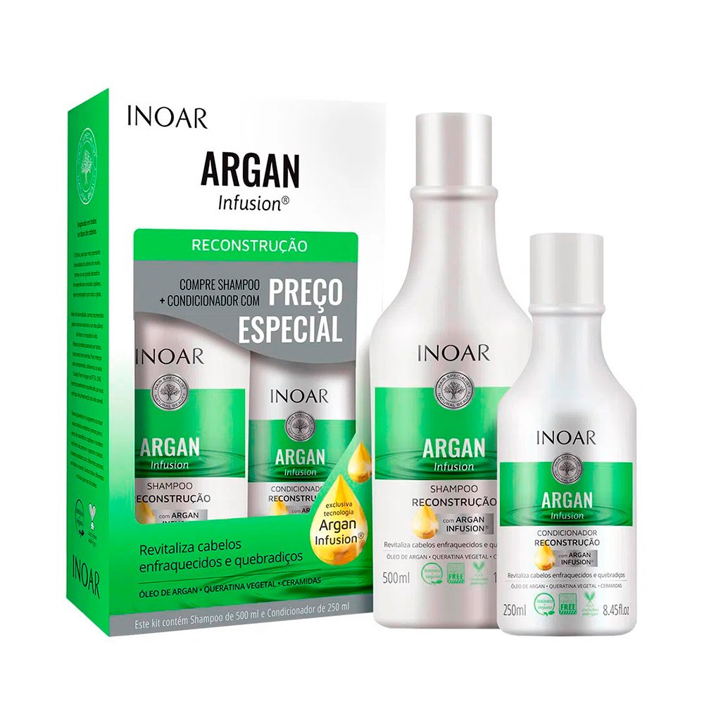 Kit Inoar Argan Inf Reconstrucao Shampoo 500+Condicionador 250 Ml