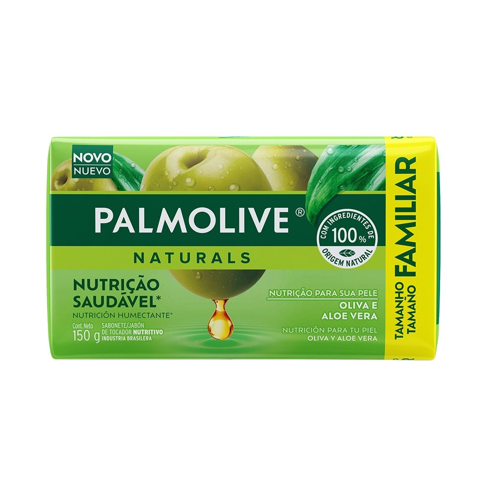 Sabonete em Barra Palmolive Naturals Nutrição Saudável Oliva e Aloe Vera - 12 Unidades de 150g