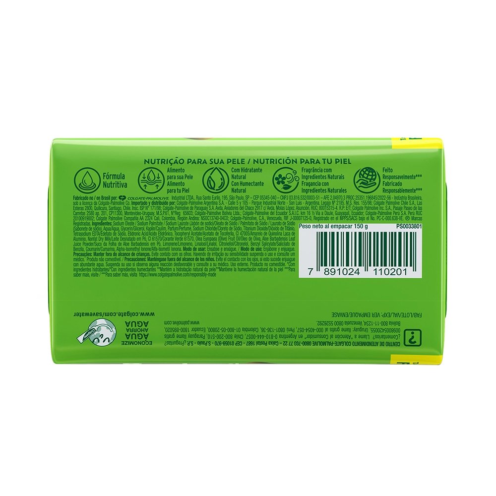 Sabonete em Barra Palmolive Naturals Nutrição Saudável Oliva e Aloe Vera - 12 Unidades de 150g