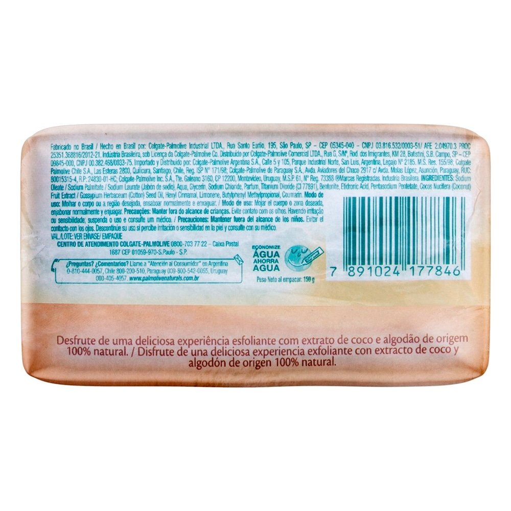 Sabonete Palmolive Naturals Cocô e Algodão 150g - Embalagem com 12 Unidades