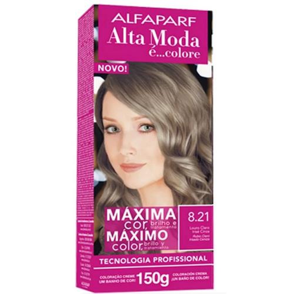 Coloracao alta moda 8.21 louro claro