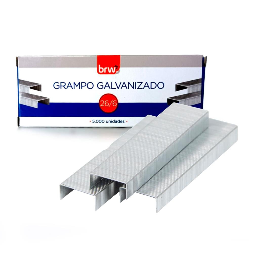 Grampo 26/6 Galvanizado Com 5000 Brw