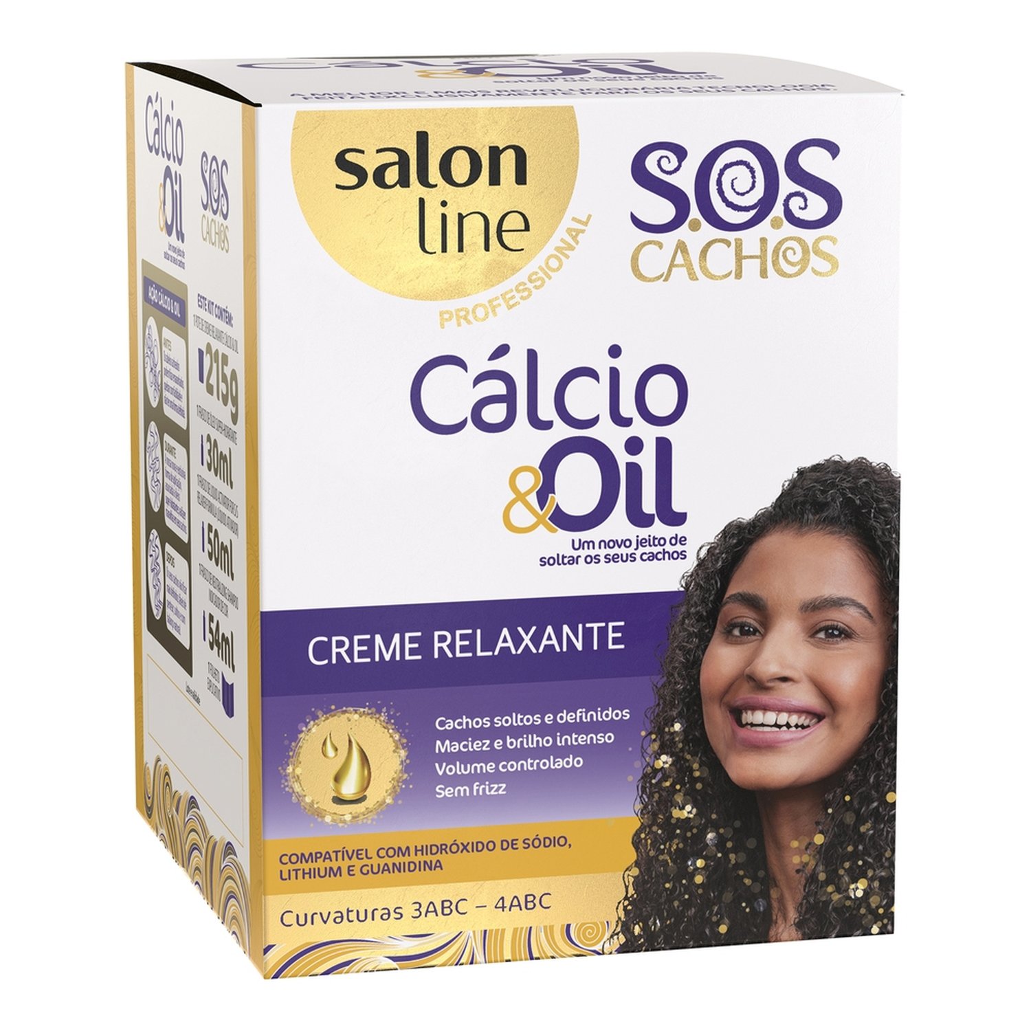 Relaxante/Alisante Creme Salon Line Guanidina Cálcio & Oil 349ml