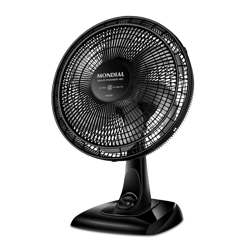 Ventilador de Mesa Mondial Maxi Power V-40, 40 cm, 3 Velocidades, Preto 110V