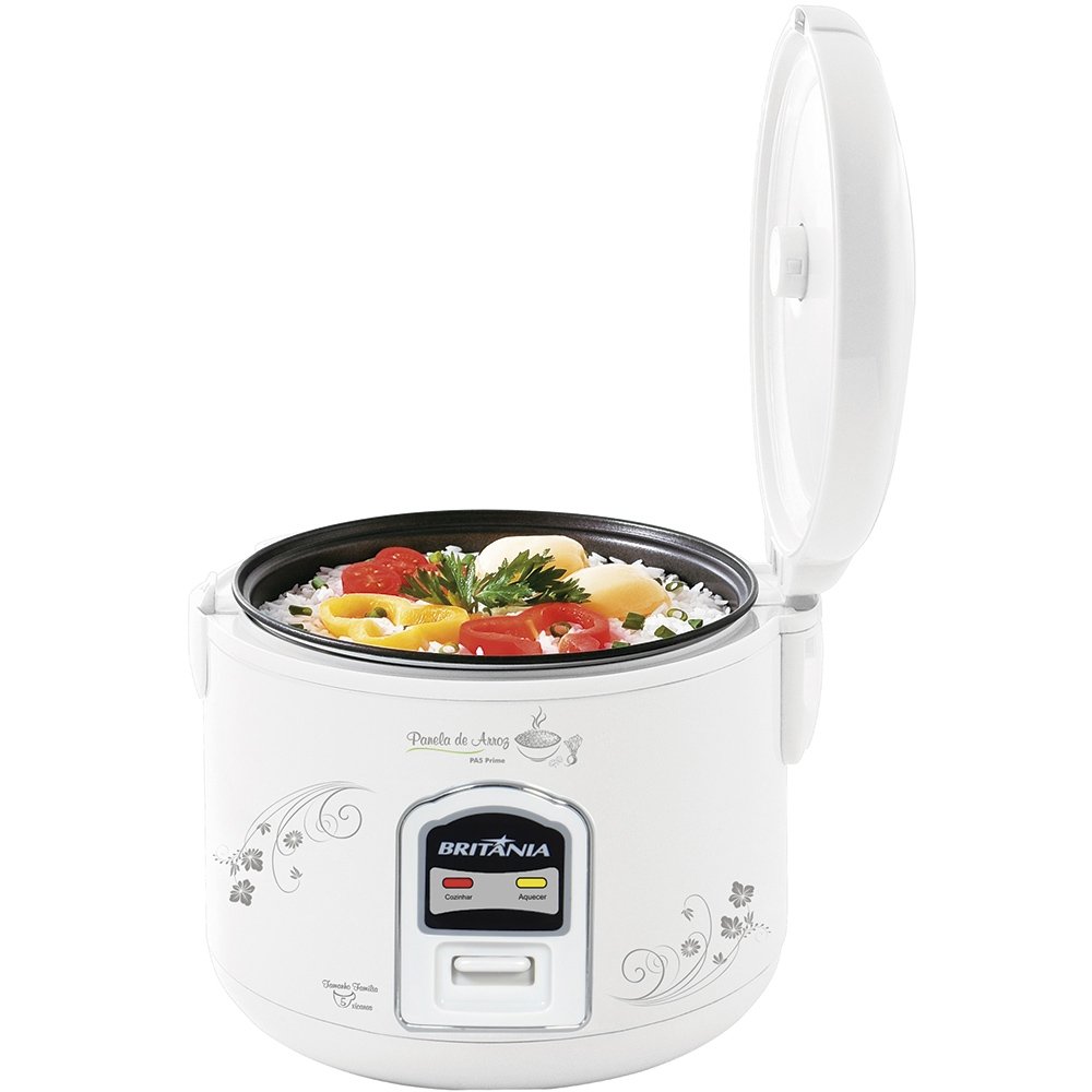Panela de Arroz Elétrica Britânia PA5 Prime - 5 Xícaras, Branca, 110V