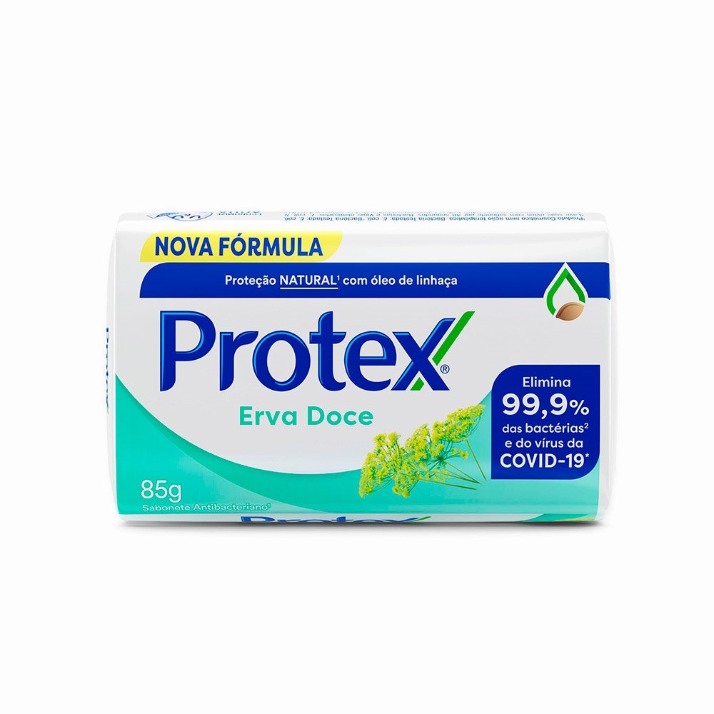 Sabonete Protex Erva Doce Antibacteriano 85g Embalagem com 12 Unidades