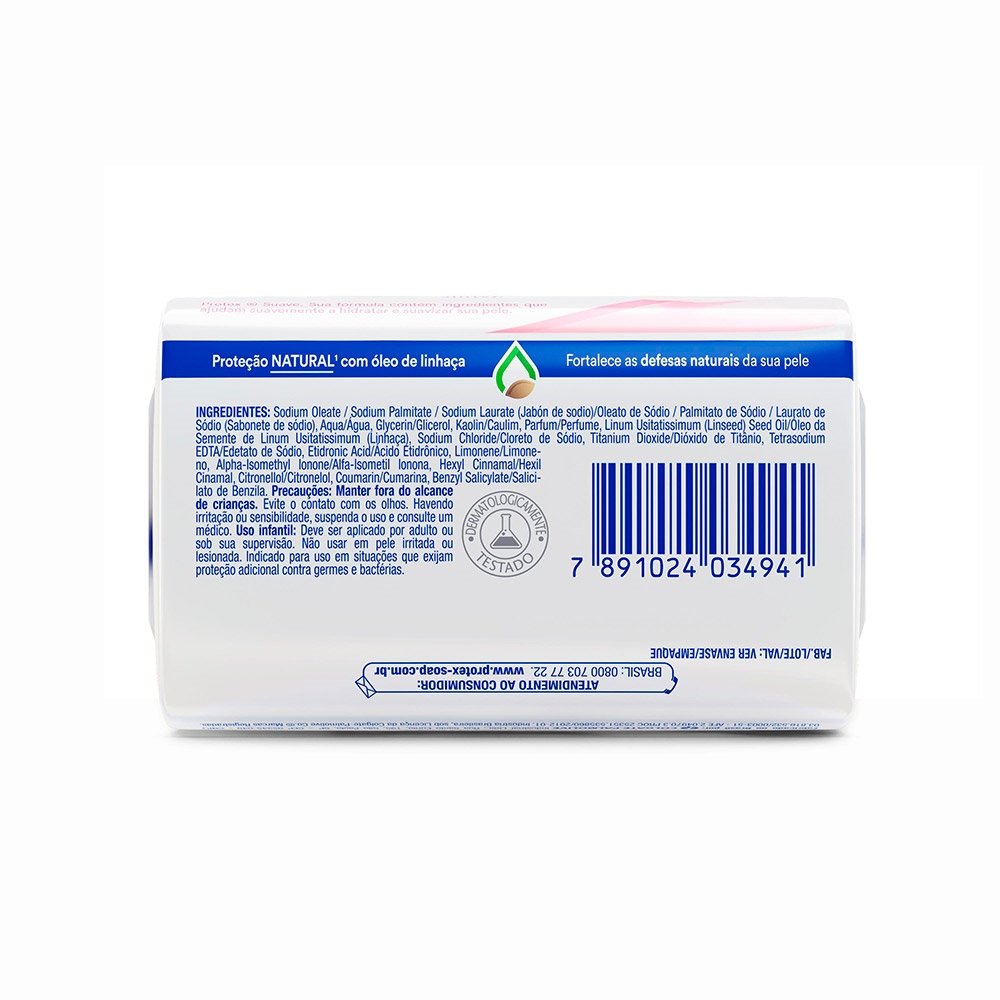 Sabonete Protex Suave Antibacteriano 85g Embalagem com 12 Unidades