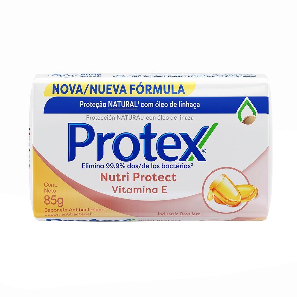 Sabonete em Barra Protex Nutri Protect Vitamina E Glicerina - 85g Embalagem com 12 Unidades