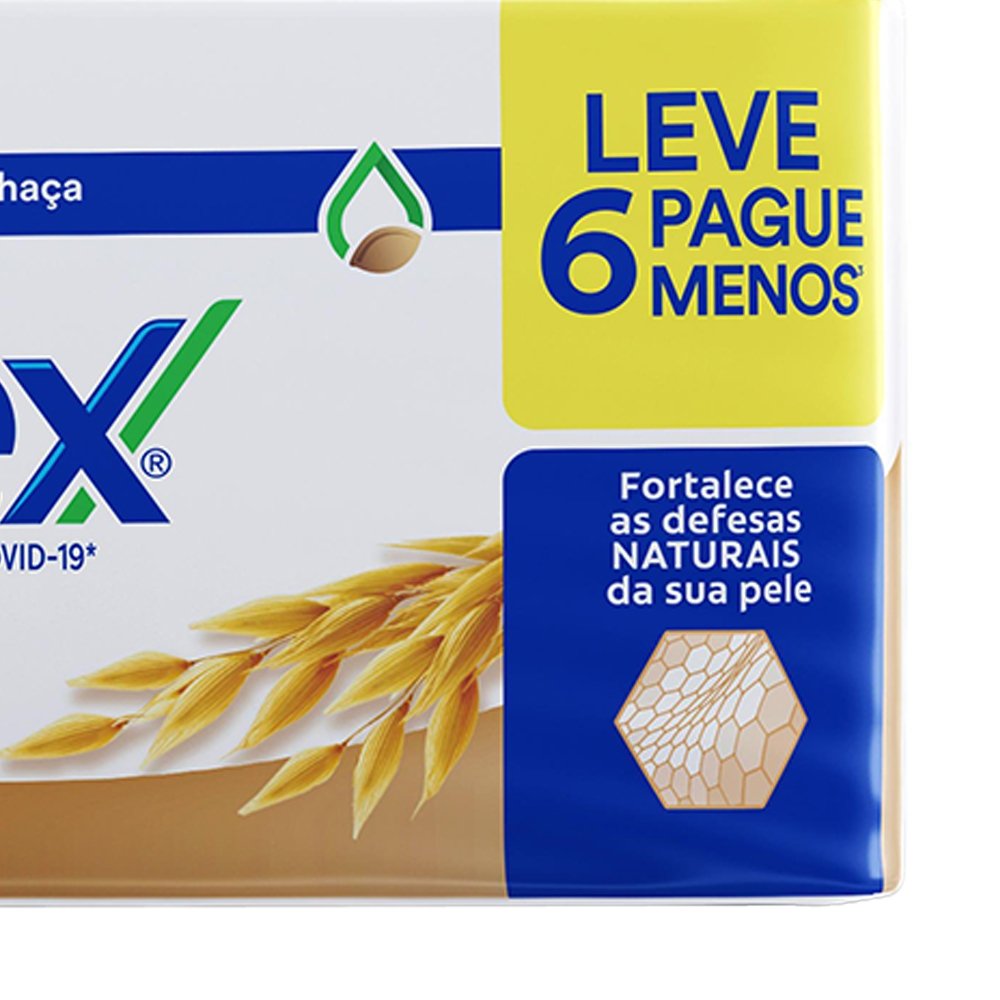 Sabonete Protex Antibacteriano Aveia e Prebiótico 85g - Embalagem com 6 Unidades