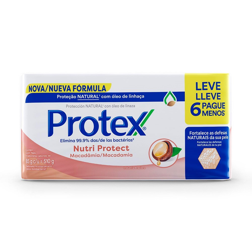 Sabonete Protex Macadâmia Antibacteriano 85g Embalagem com 6 Unidades