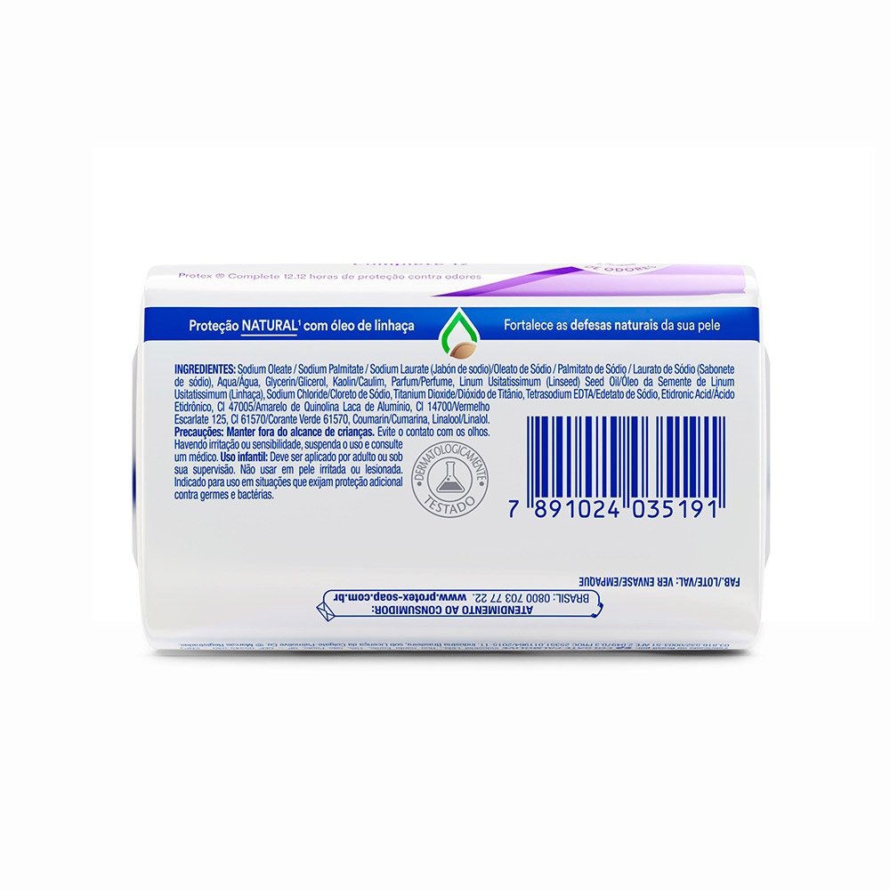 Sabonete Protex Complete 12 Antibacteriano 85g Embalagem com 12 Unidades