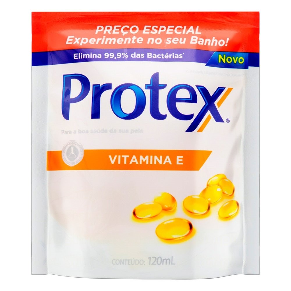 Sabonete Líquido Corporal Protex Nutri Protect Vitamina E Antibacteriano Refil 120ml