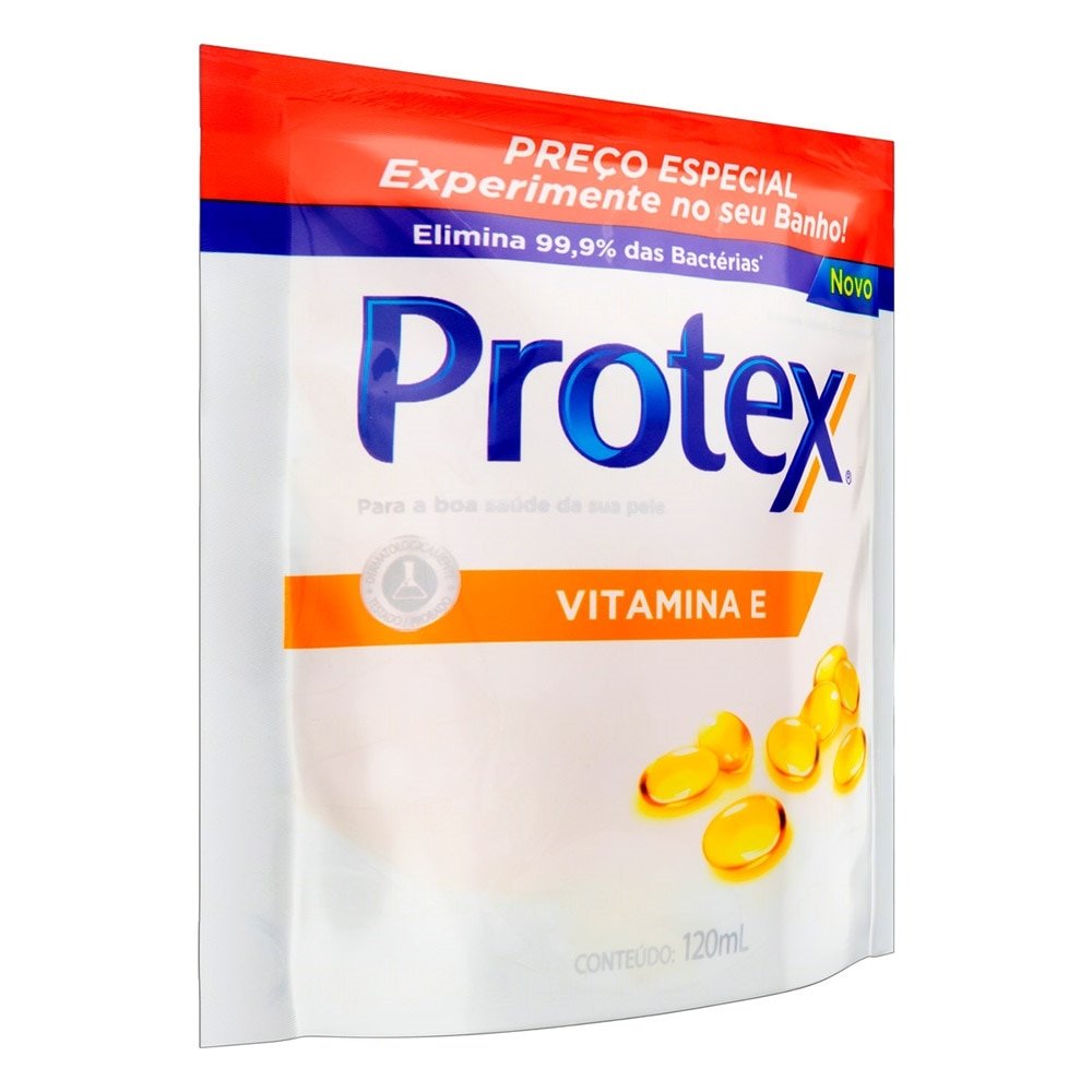 Sabonete Líquido Corporal Protex Nutri Protect Vitamina E Antibacteriano Refil 120ml