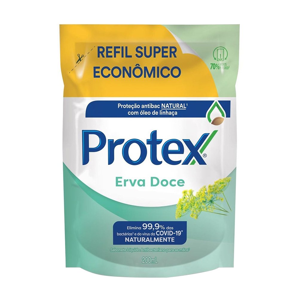 Sabonete Líquido Protex Erva Doce Antibacteriano Refil 200ml