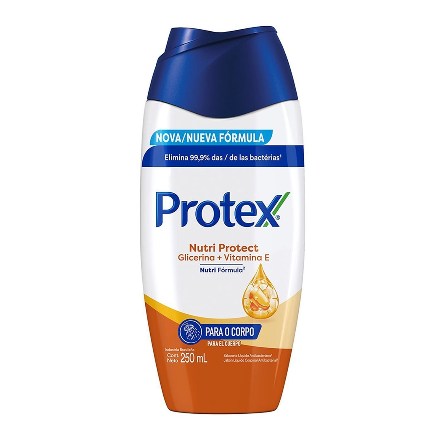 Sabonete Líquido Corporal Protex Nutri Protect Vitamina E Antibacteriano 250ml