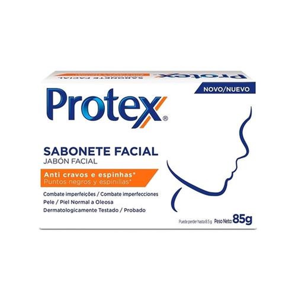 Sabonete Facial Protex Anti Cravos e Espinhas 85g