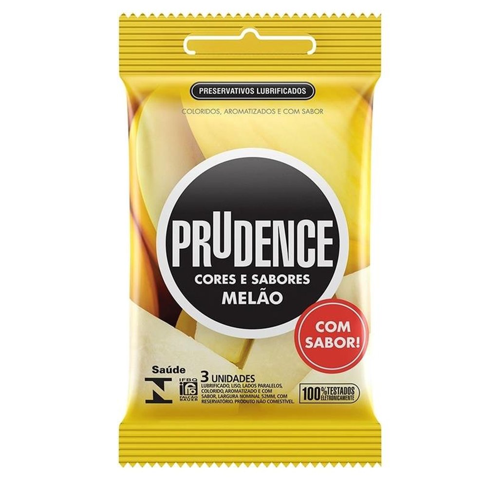 Preservativo Cores e Sabores Melão Prudence - Emb. com 3un