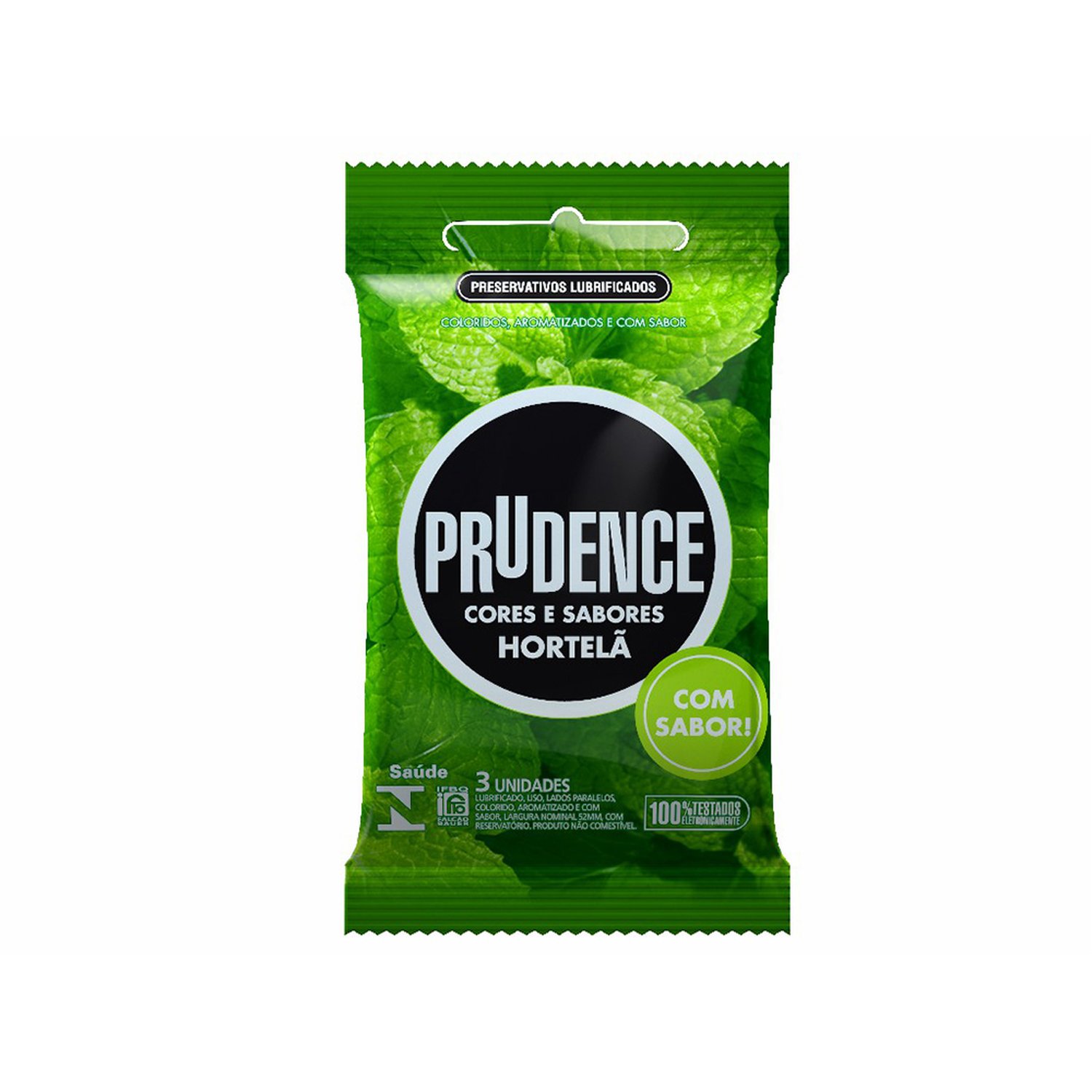 Preservativo Prudence Cor & Sabor Hortela 3 Und