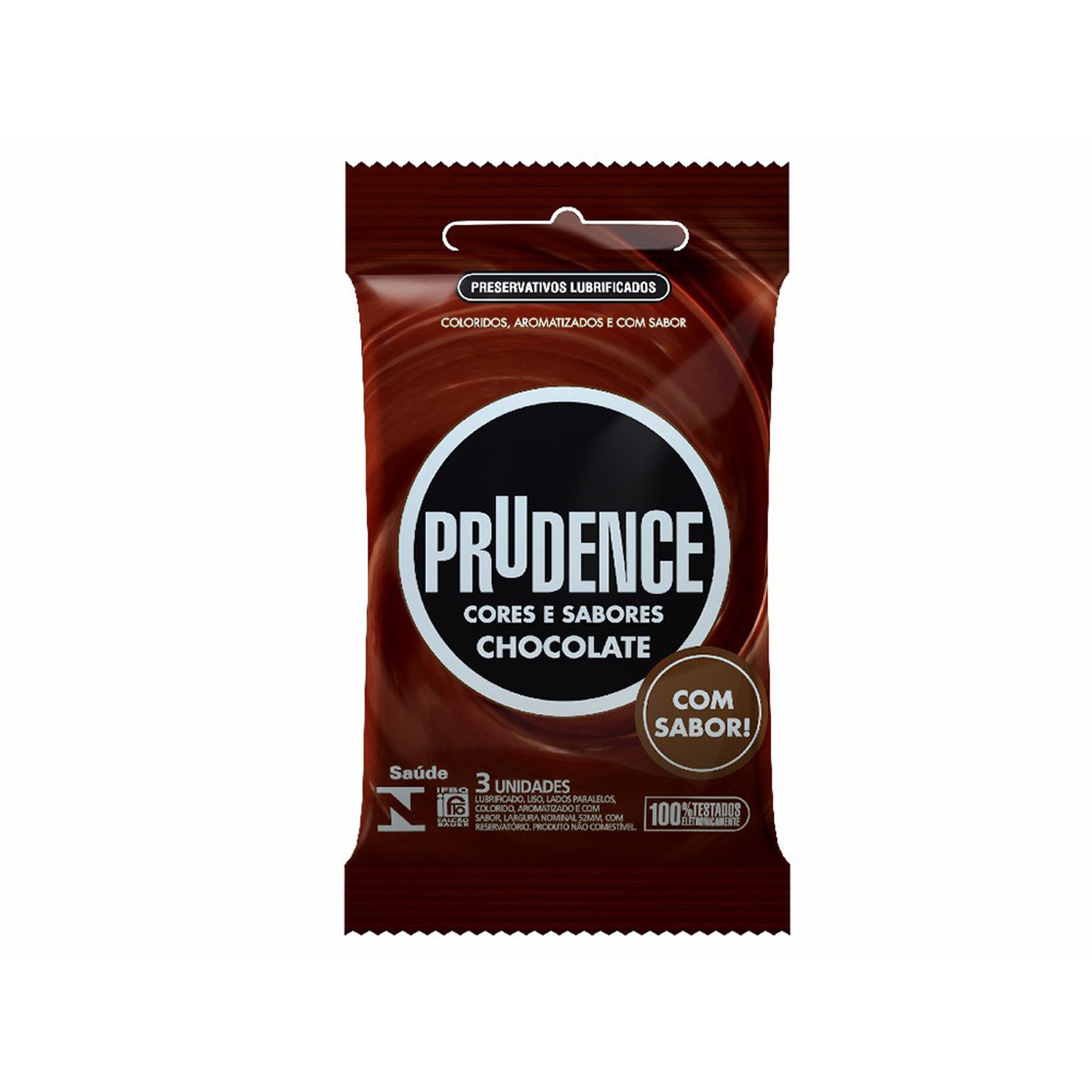 Preservativo Prudence Cor & Sabor Chocolate 3 Und