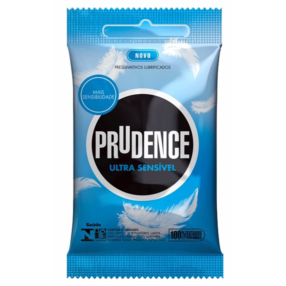 Preservativo Prudence Ultra Sensivel Extra Fino 3 Unidades