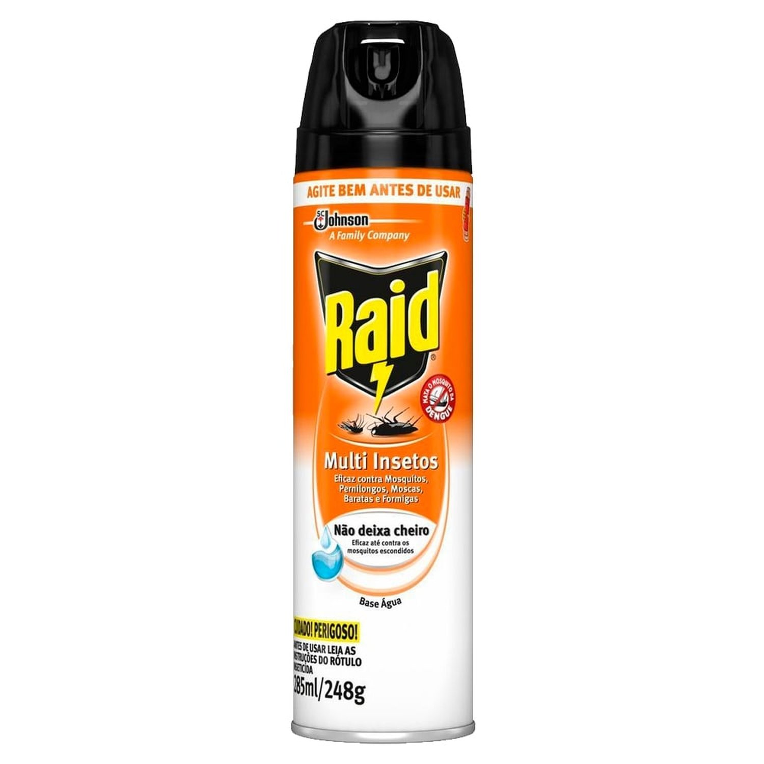 Inseticida Aerossol Raid Multi à Base de Água 285ml