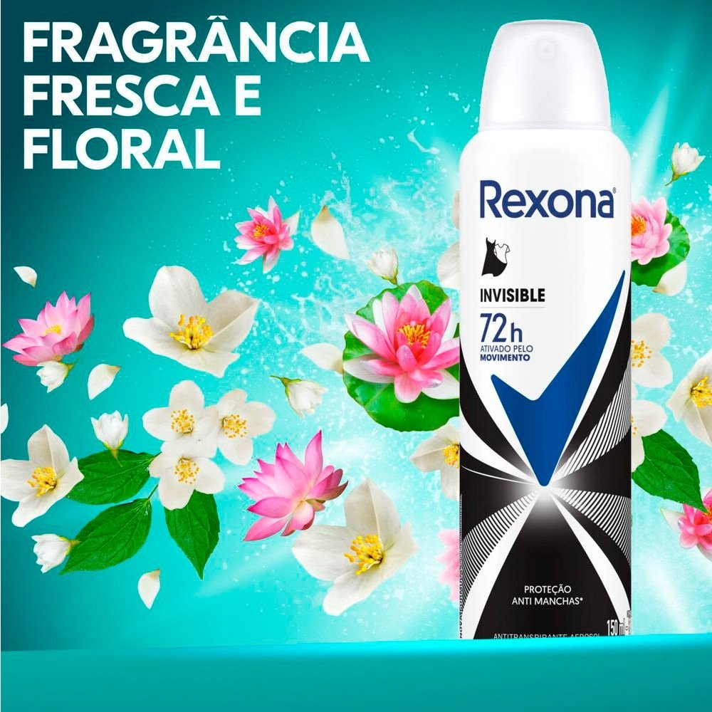 Desodorante Rexona Aerossol Women Invisible 150ml