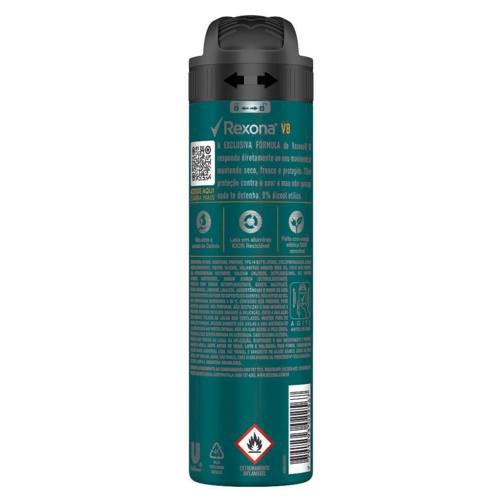 Desodorante Rexona Aerosol Men V8 150ml