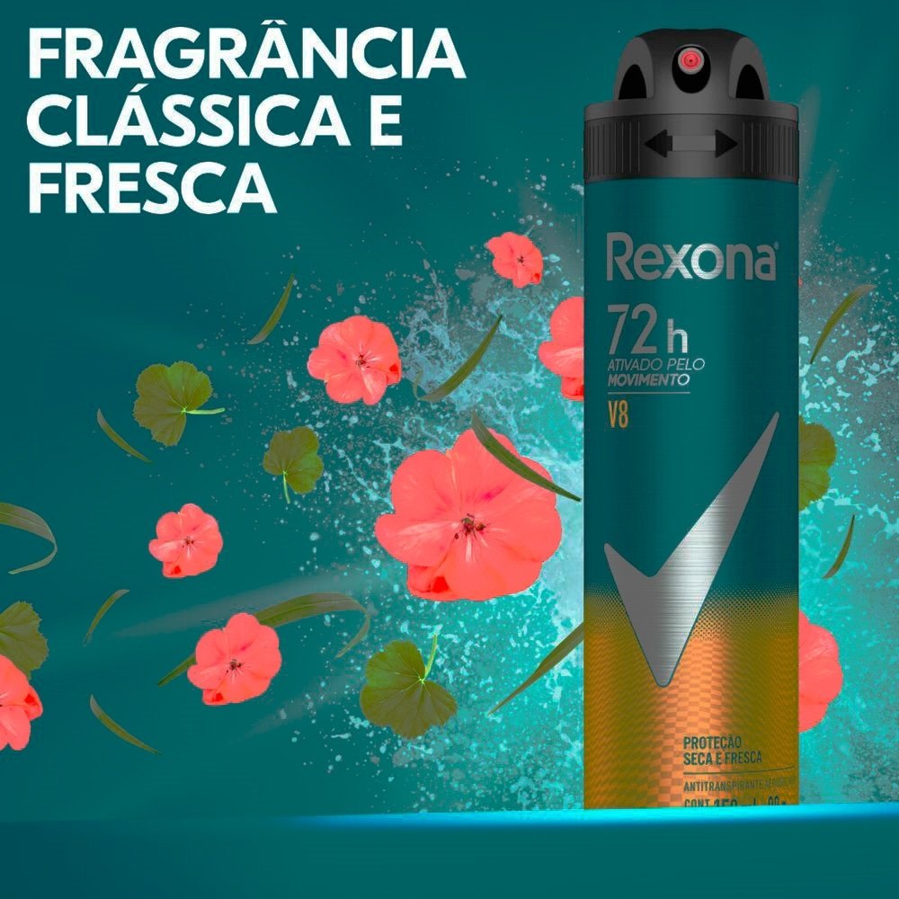 Desodorante Rexona Aerosol Men V8 150ml