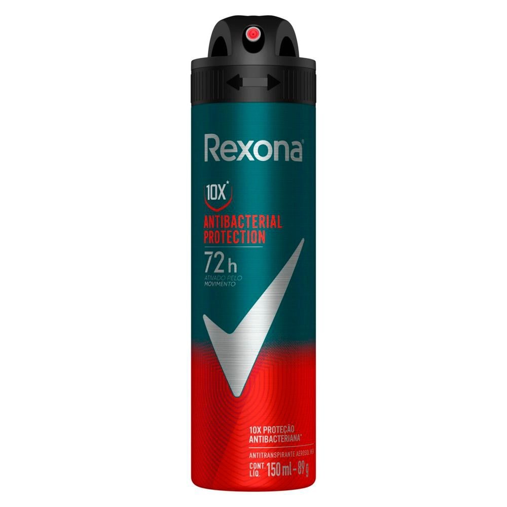 Desodorante Rexona Aerossol Men Protection Antibacterial 150ml