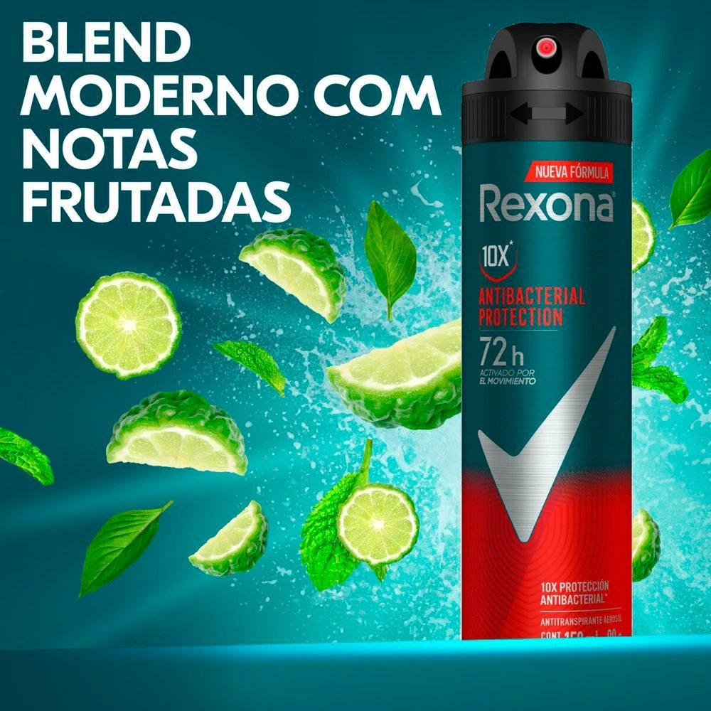 Desodorante Rexona Aerossol Men Protection Antibacterial 150ml