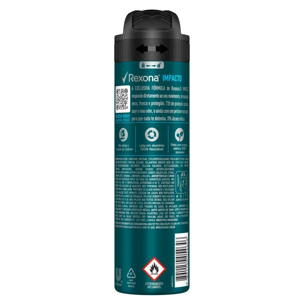 Desodorante Rexona Aerossol Men Impacto 150ml