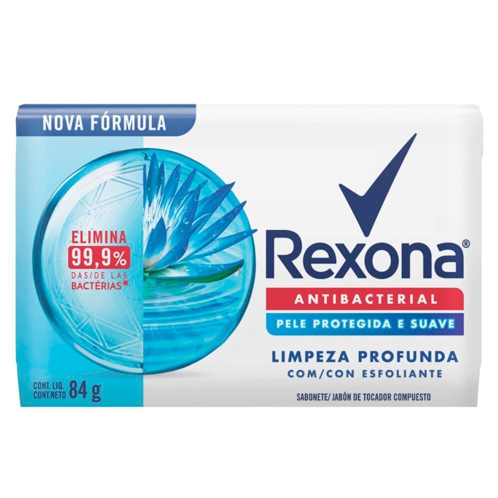 Sabonete Rexona Antibacterial Limpeza Profunda 84g Embalagem  12 Unidades