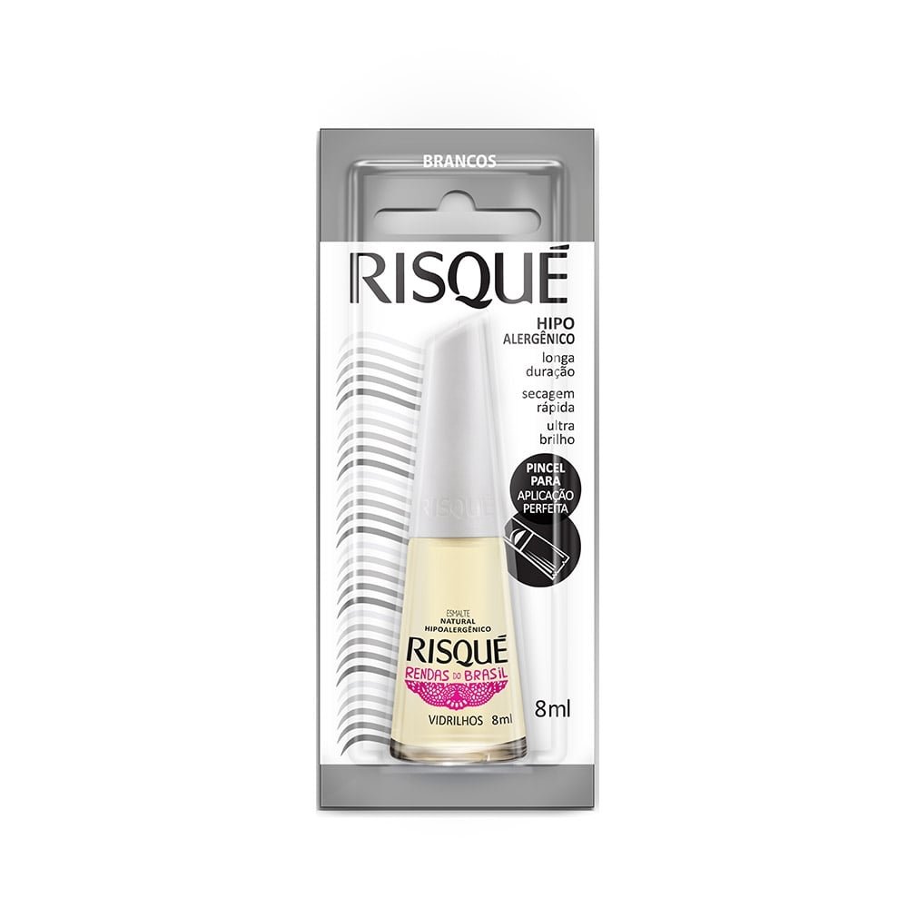 Esmalte Risqué Natural Renda Vidrilho 8ml
