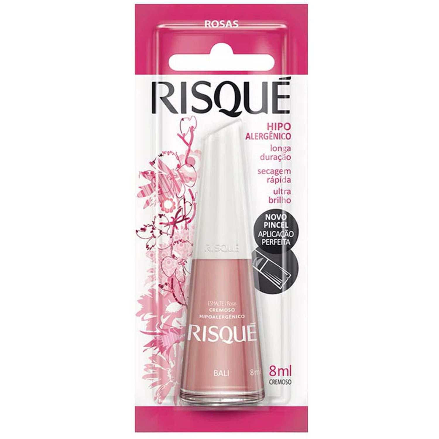 Esmalte Risqué Rosas Cremoso Bali Blister 8ml